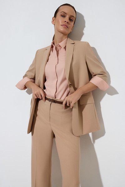 Жакет с коротким рукавом VASSA&Co, пол женский, цвет бежевый