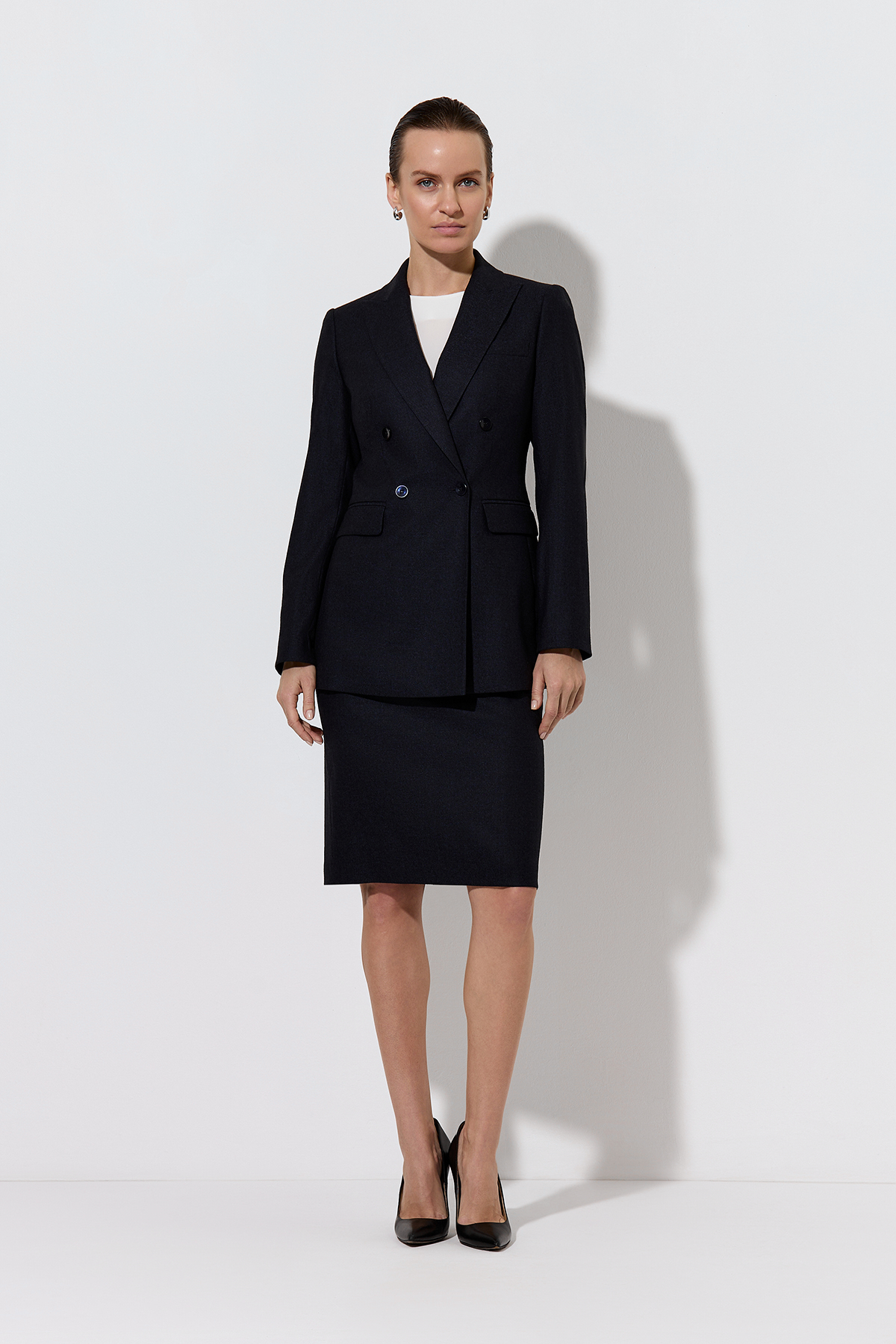 Юбка-карандаш VASSA&Co, пол женский, цвет синий