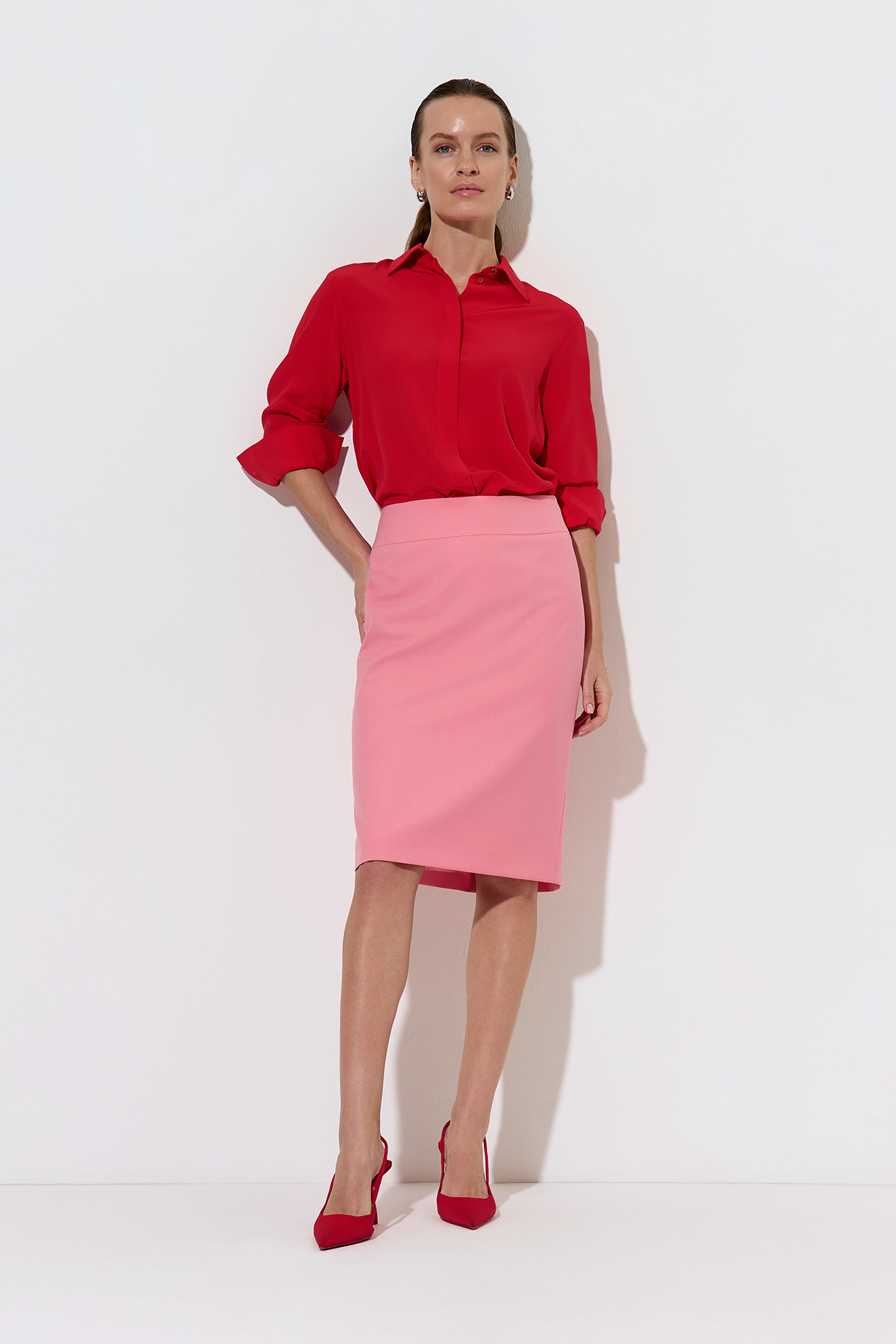 Skirt VASSA&Co, пол female, цвет pink