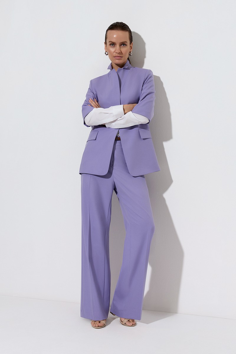 Жакет с коротким рукавом , пол женский, цвет фиолетовый