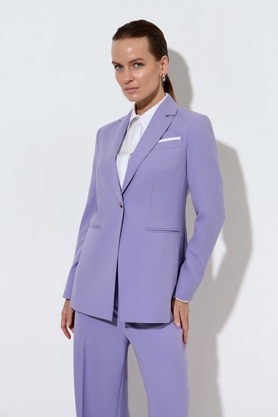 Жакет полуприталенного силуэта , пол женский, цвет фиолетовый