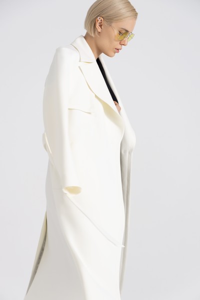 Классический плащ VASSA&Co, пол женский, цвет белый