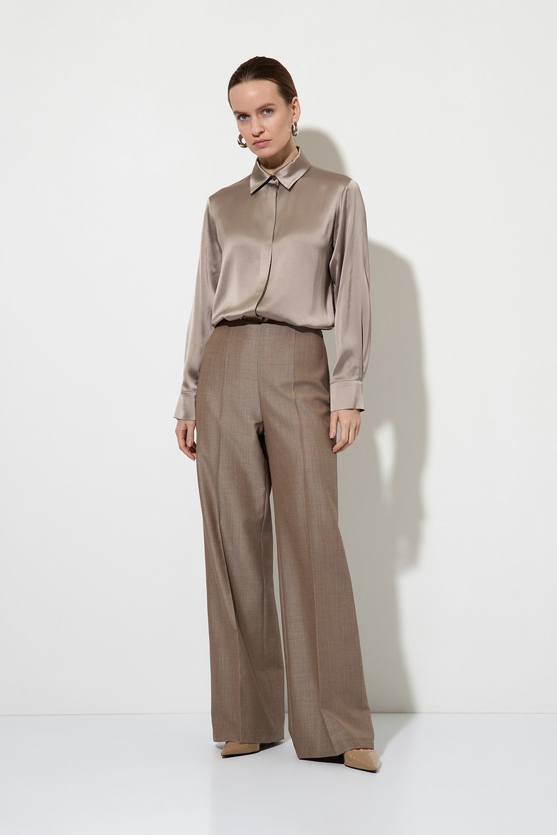 Брюки VASSA&Co, пол женский, цвет коричневый