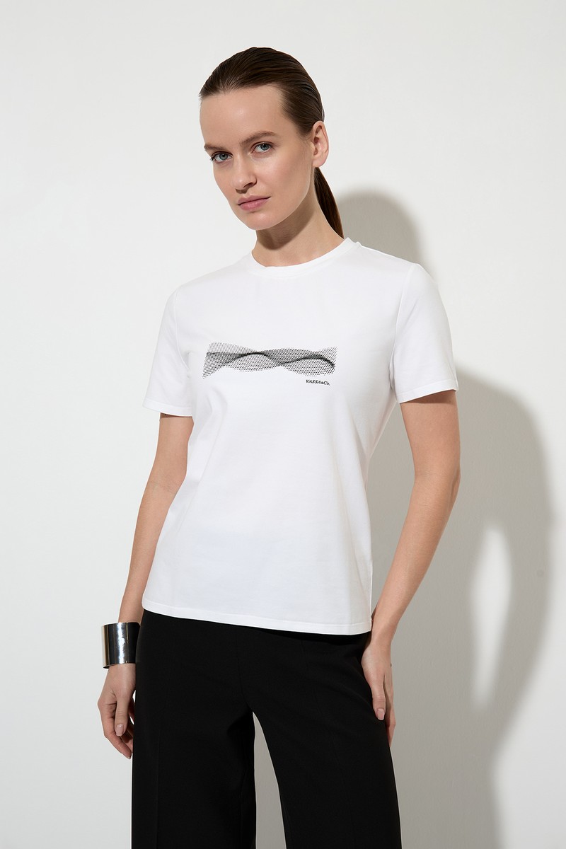 Футболка VASSA CODE, пол женский, цвет белый