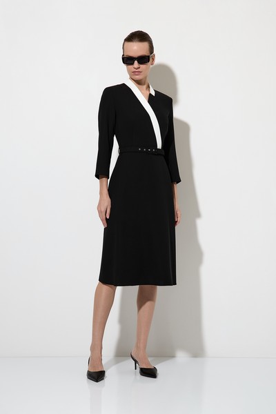 Платье с контрастной отделкой VASSA&Co, пол женский, цвет черный