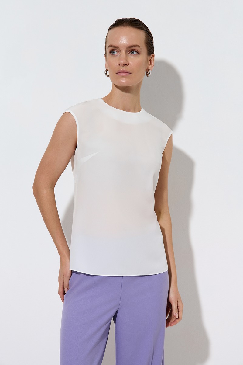 Базовый топ VASSA&Co, пол женский, цвет белый