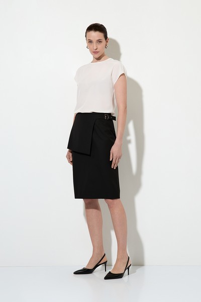 Юбка со съемной баской VASSA&Co, пол женский, цвет черный