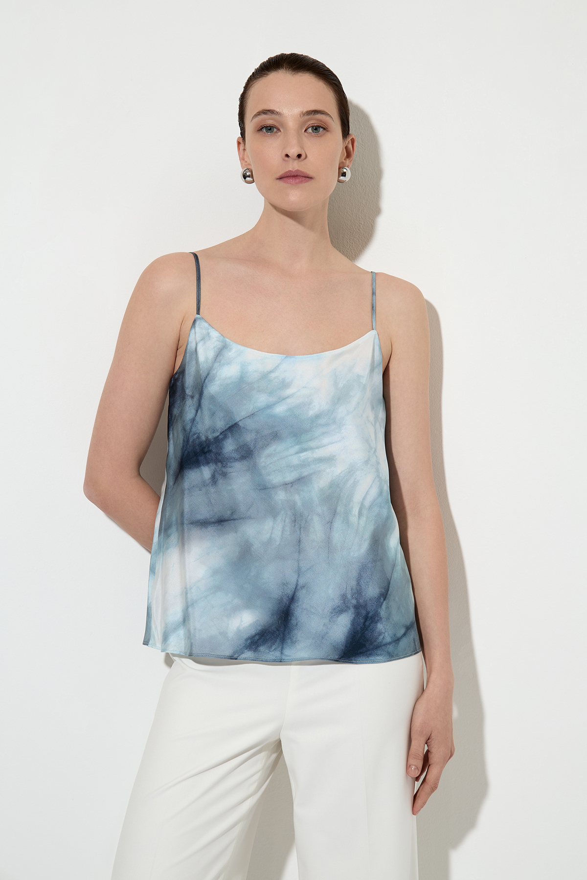 Silk top , пол female, цвет серый