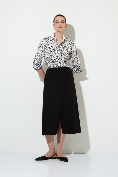 Skirt VASSA&Co, пол female, цвет black