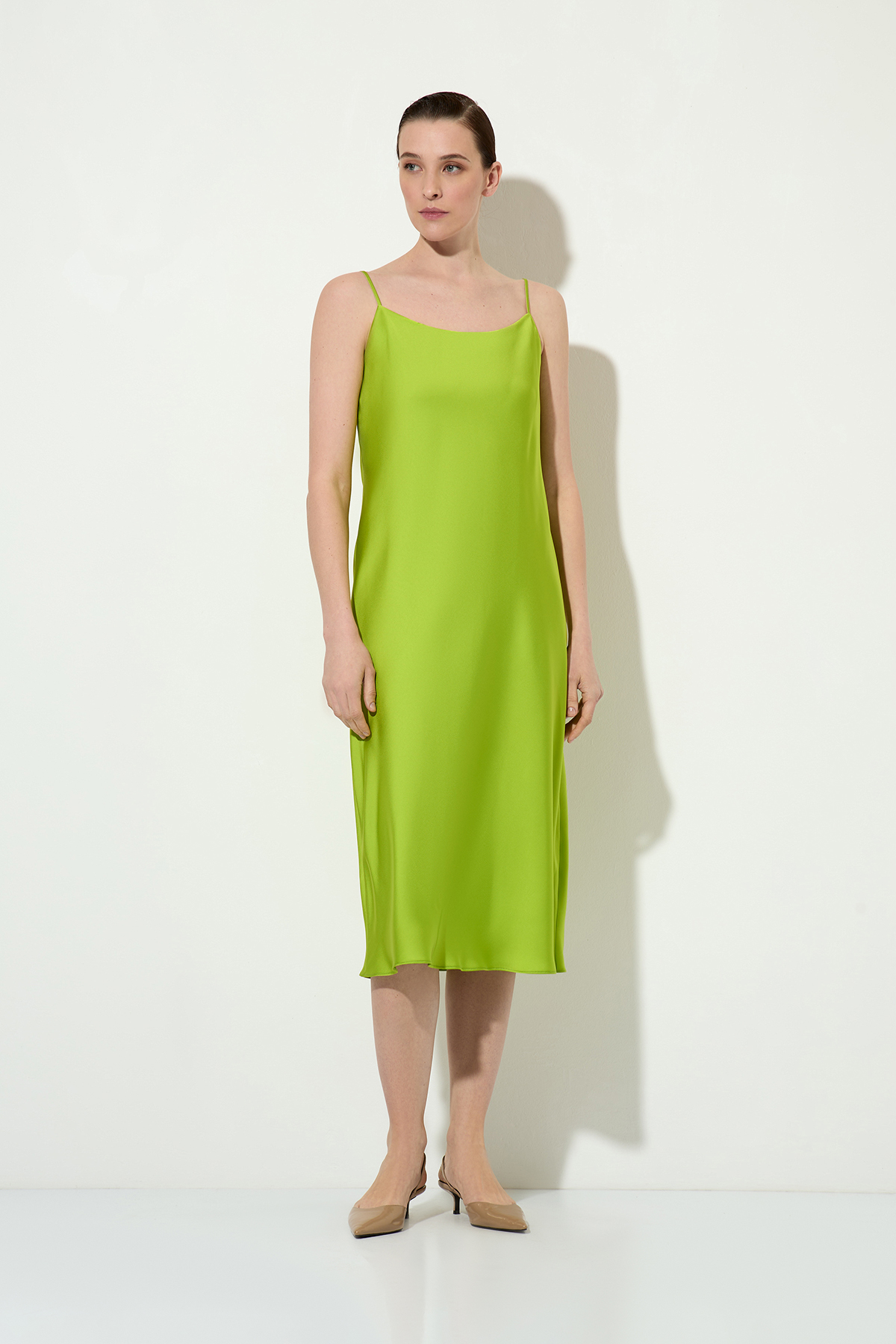 Платье-комбинация , пол female, цвет зеленый