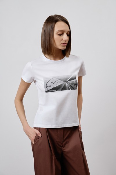 Футболка VASSA CODE, пол женский, цвет белый