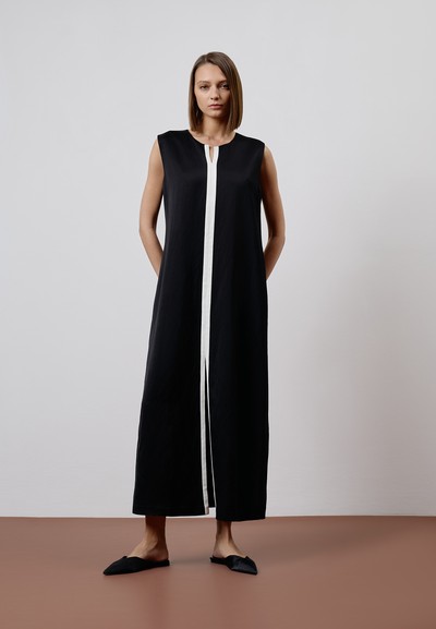 Платье длинное VASSA CODE, пол женский, цвет черный