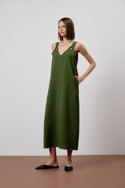 Платье VASSA CODE, пол female, цвет зеленый