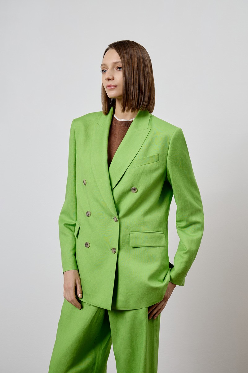 Жакет VASSA CODE, пол female, цвет салатовый