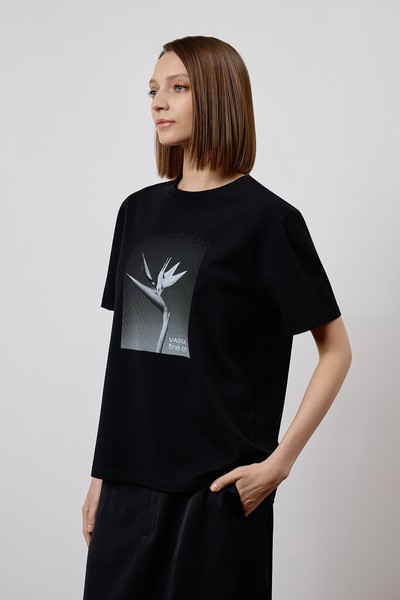 Футболка VASSA CODE, пол женский, цвет черный