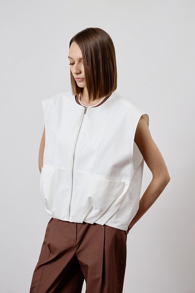 Жилет VASSA CODE, пол женский, цвет белый