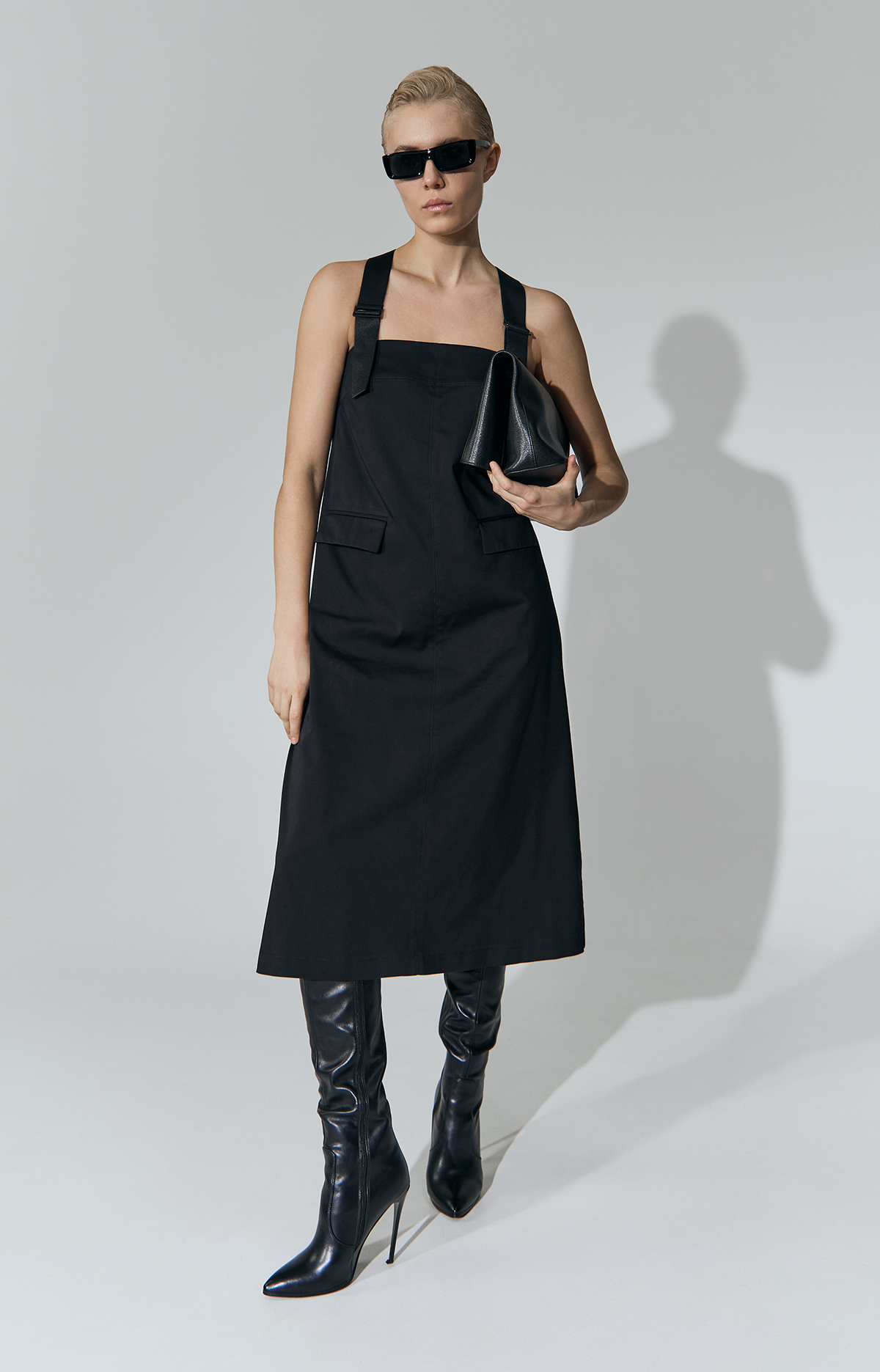 Платье-сарафан VASSA&Co, пол женский, цвет черный