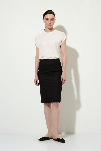 Юбка-карандаш VASSA&Co, пол женский, цвет черный