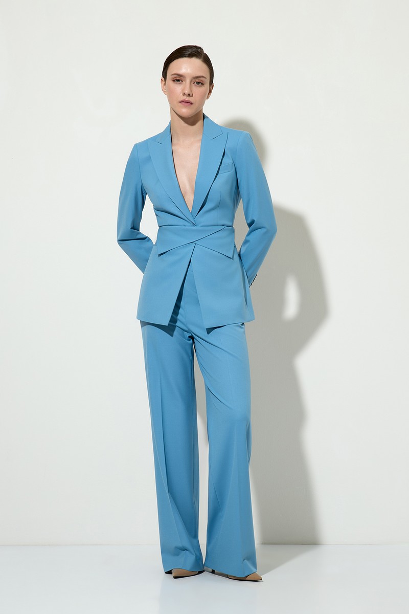 Брюки VASSA&Co, пол женский, цвет голубой