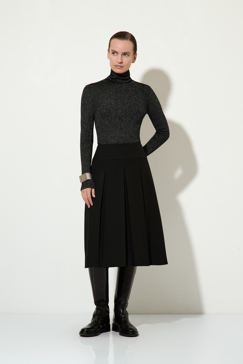 Юбка А-силуэта VASSA&Co, пол женский, цвет черный