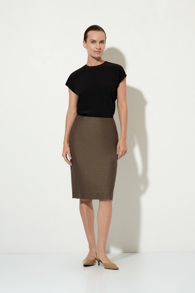 Юбка-карандаш VASSA&Co, пол женский, цвет коричневый