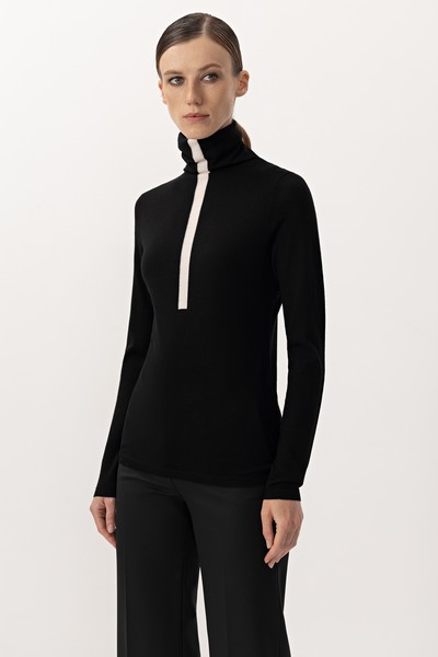 Водолазка VASSA&Co, пол женский, цвет черный