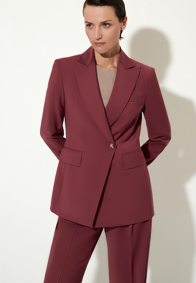 Жакет из полушерстяной ткани VASSA&Co, пол женский, цвет бордовый