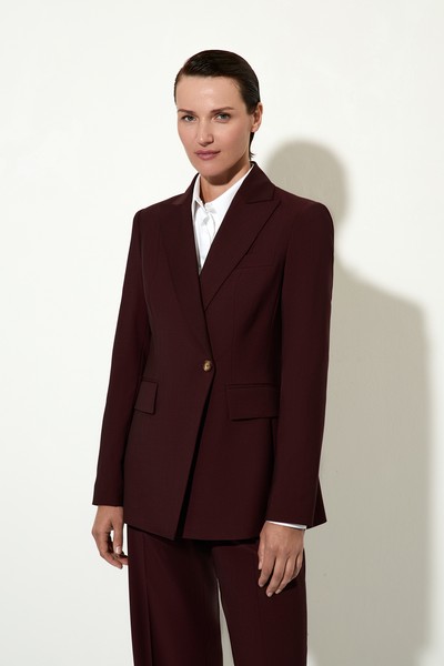 Жакет однобортный VASSA&Co, пол женский, цвет бордовый