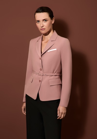 Жакет с поясом VASSA&Co, пол женский, цвет розовый