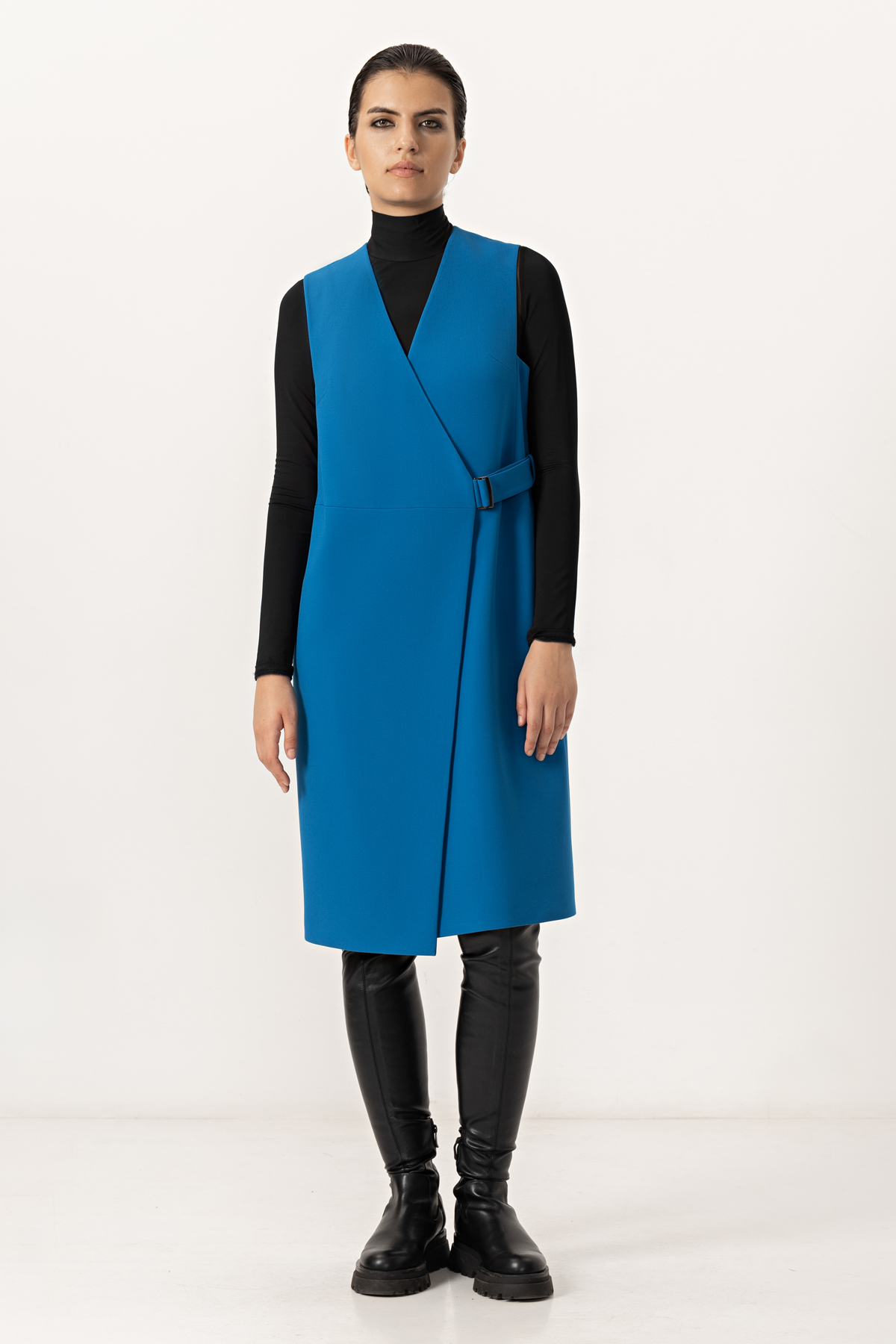 Платье-жилет VASSA&Co, пол женский, цвет синий