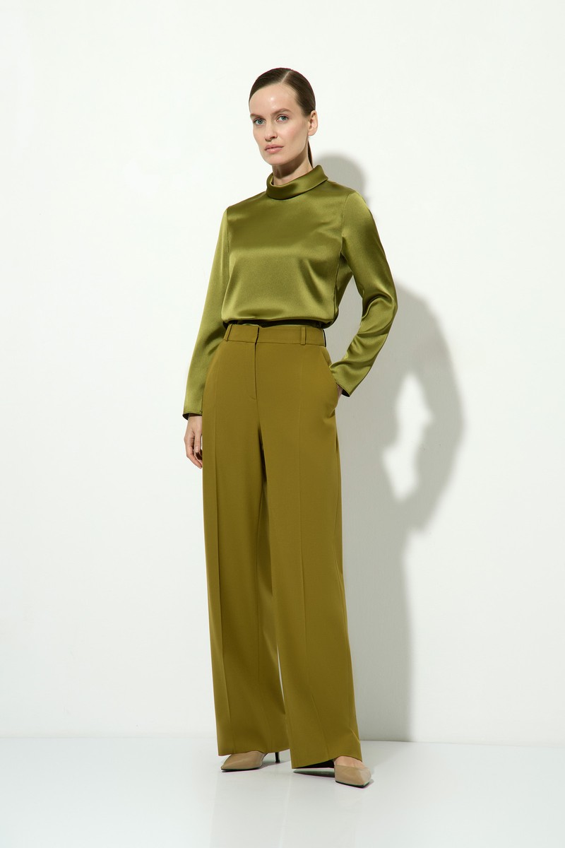 Блузка с длинным рукавом VASSA&Co, пол female, цвет green