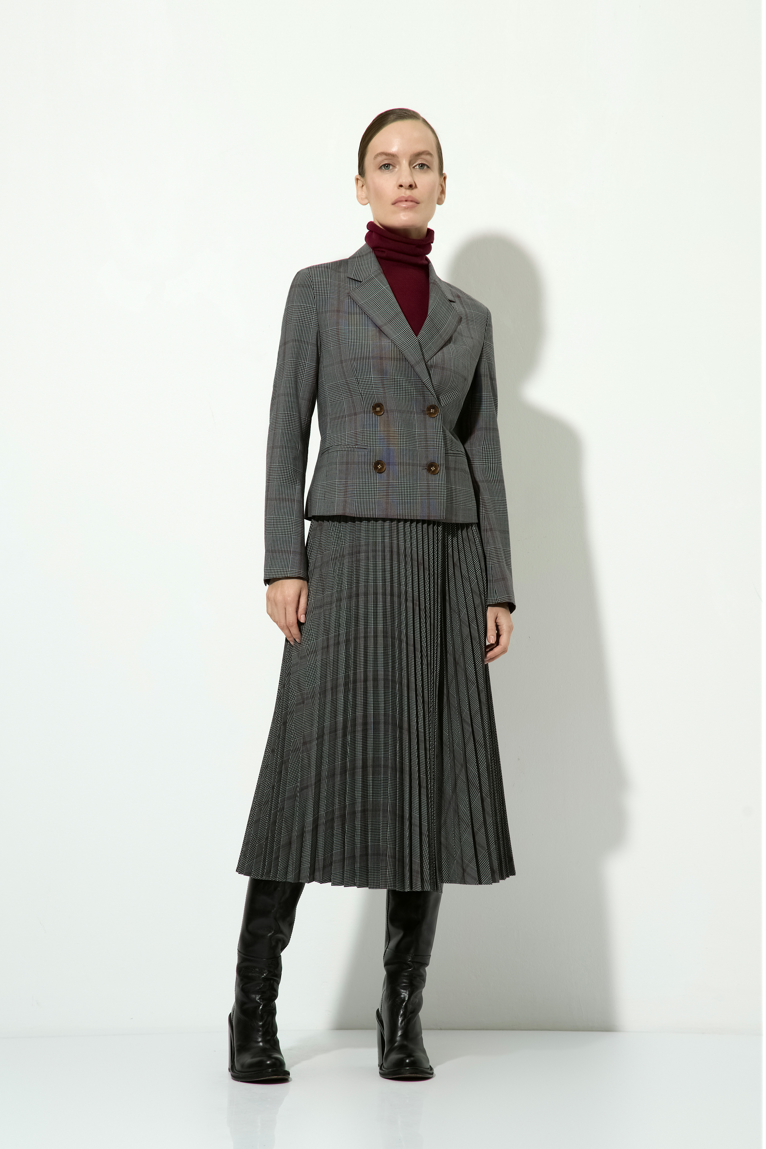 Юбка плиссированная VASSA CODE, пол женский, цвет серый