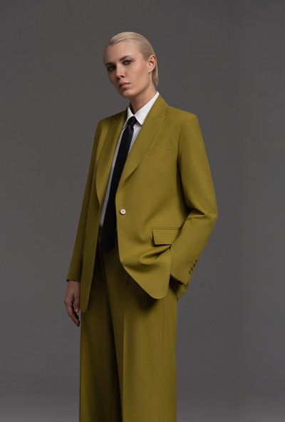 Однобортный жакет VASSA&Co, пол женский, цвет хаки