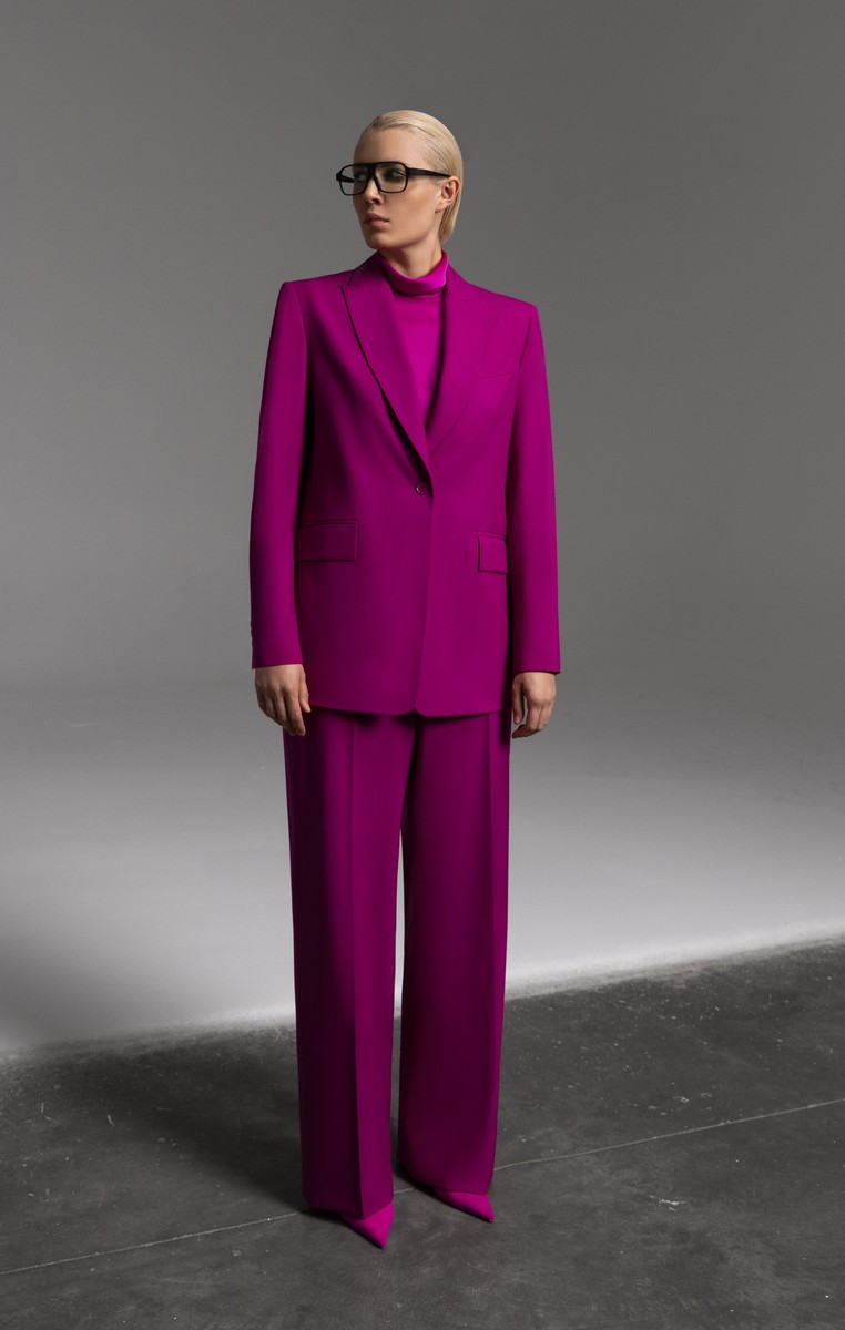 Брюки в оттенке темная фуксия VASSA&Co, пол female, цвет violet