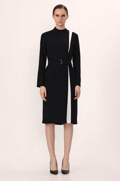 Платье VASSA&Co, пол женский, цвет черный