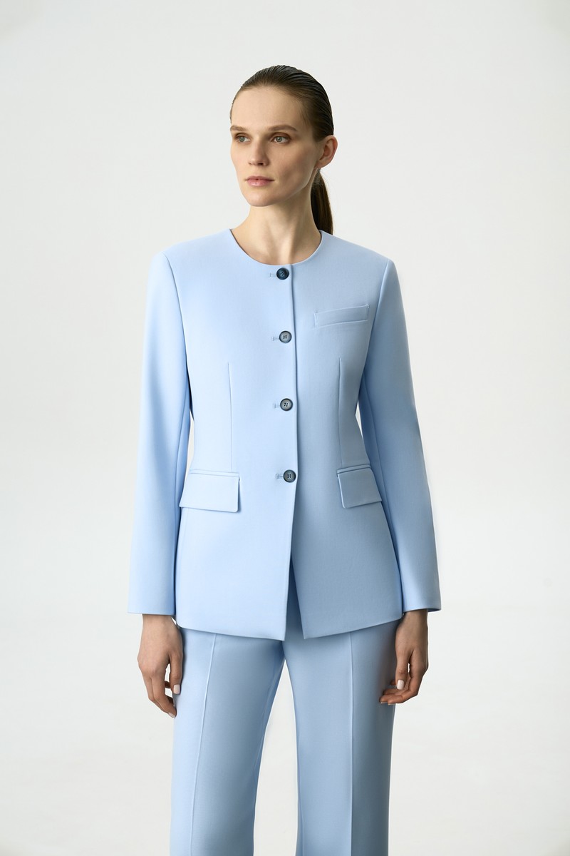 Жакет небесно-голубой VASSA&Co, пол женский, цвет голубой