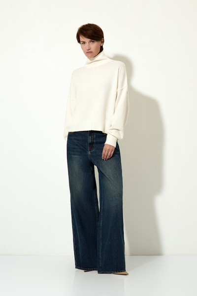 Джинсы широкие VASSA CODE, пол female, цвет синий