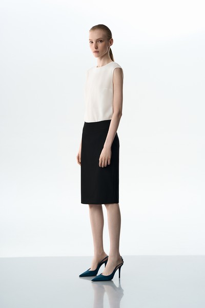 Юбка-карандаш VASSA&Co, пол женский, цвет черный