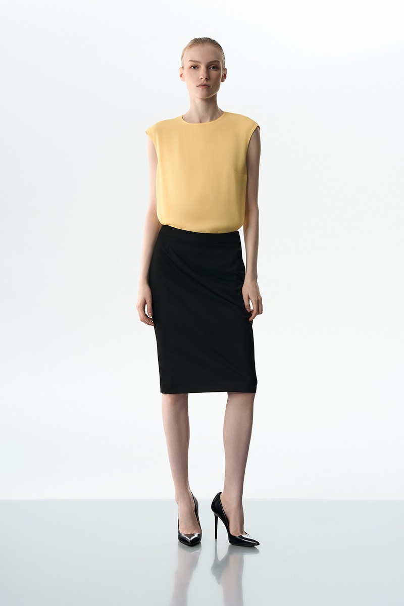 Юбка классическая VASSA&Co, пол female, цвет black