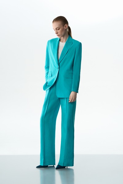 Жакет бирюзовый VASSA&Co, пол женский, цвет голубой