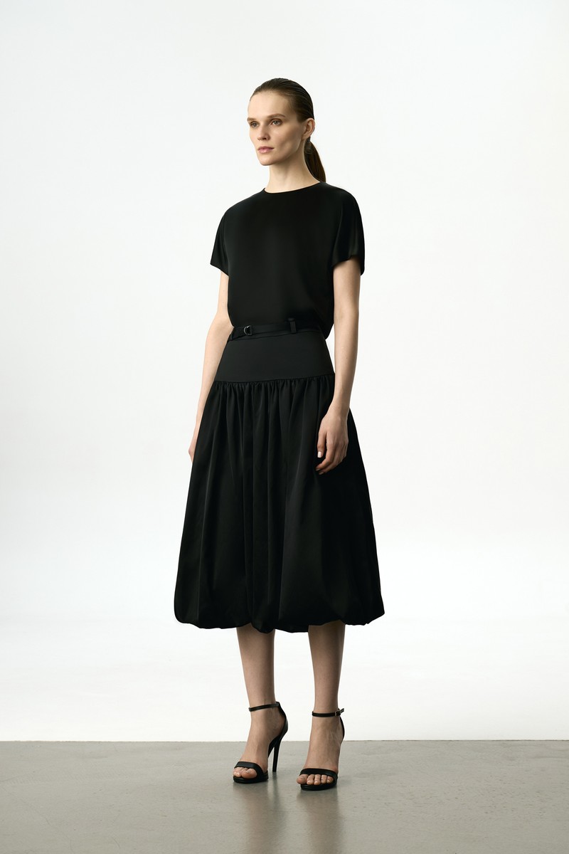 Юбка-баллон VASSA&Co, пол женский, цвет черный