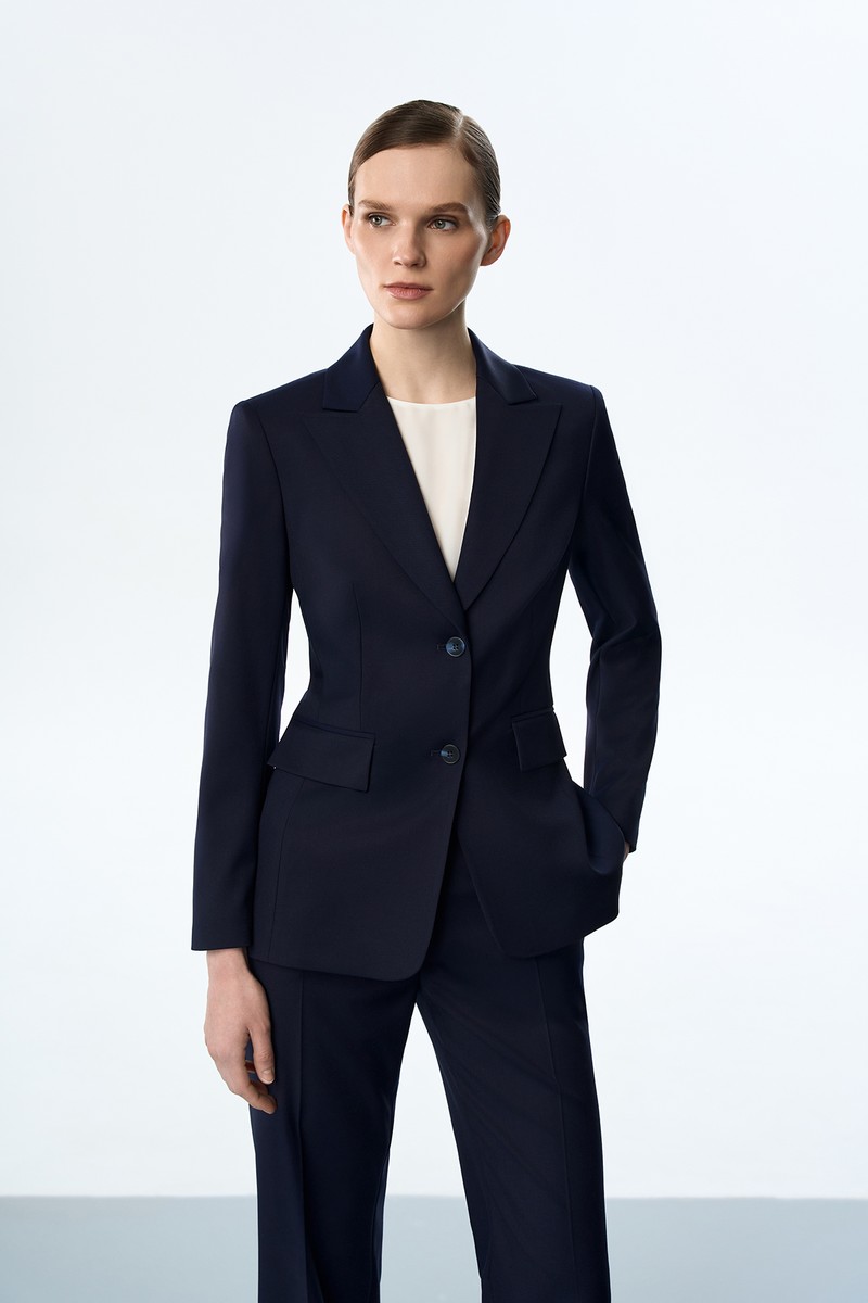 Жакет темно-синий VASSA&Co, пол женский, цвет синий