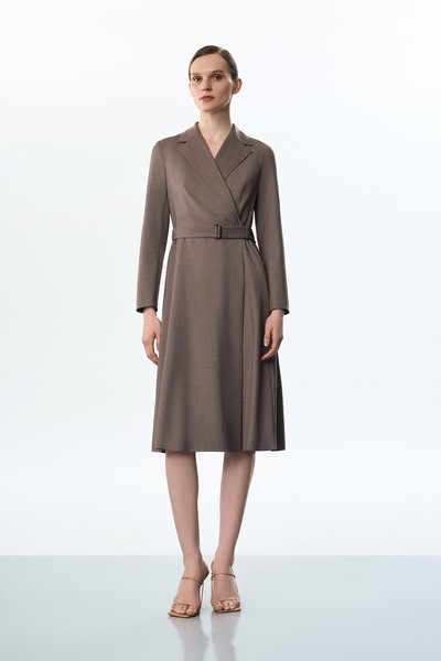 Платье на запах , пол женский, цвет коричневый
