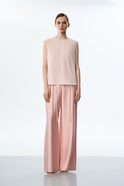 Блузка без рукавов розовая VASSA&Co, пол женский, цвет розовый