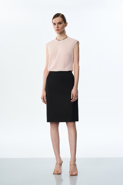 Юбка-карандаш VASSA&Co, пол женский, цвет черный