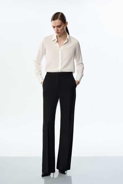 Брюки черные VASSA&Co, пол женский, цвет черный