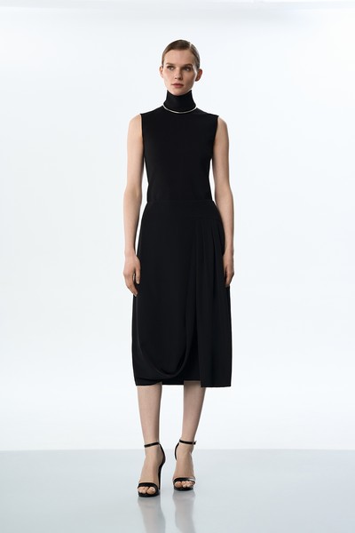 Юбка с асимметричной деталью VASSA&Co, пол женский, цвет черный