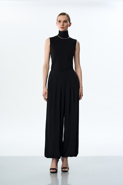 Брюки-аладдины , пол female, цвет black