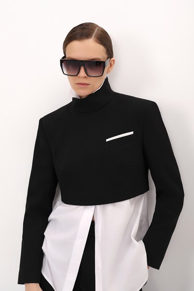 Jacket VASSA&Co, пол female, цвет black