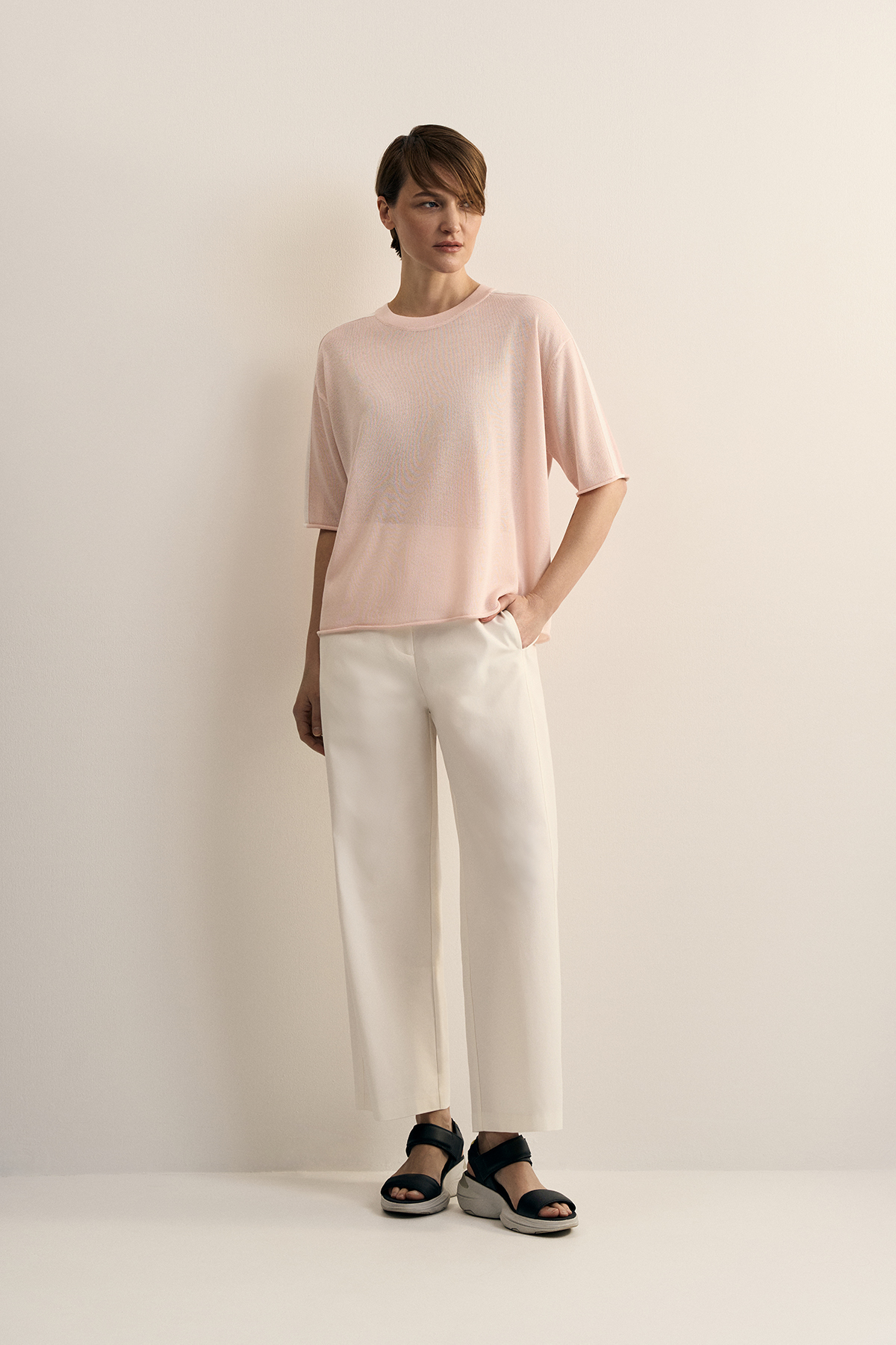 Джемпер розовый VASSA CODE, пол female, цвет purple